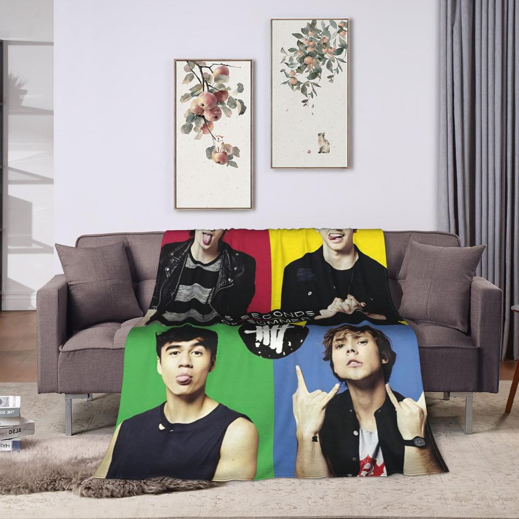 Michael Clifford 5 Second Super Warm Blanket  Travel Plush Throw Blanket Funny Living Room Flannel Bedspread Sofa Bed Cover