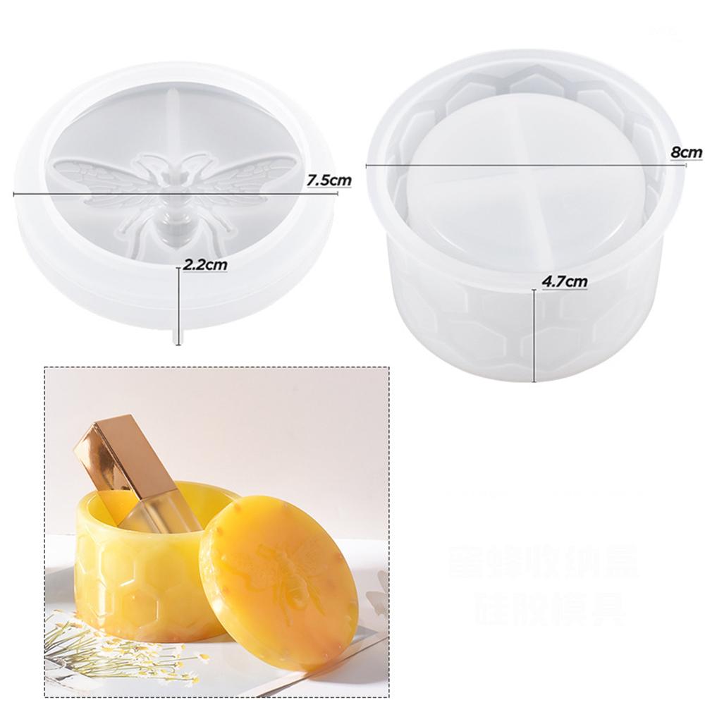 

Медоносная пчела гипсовая банка силиконовые формы DIY бетон эпоксидная емкость для свечи коробка литье под давлением рукоделие домашний декор подарок ручной работы