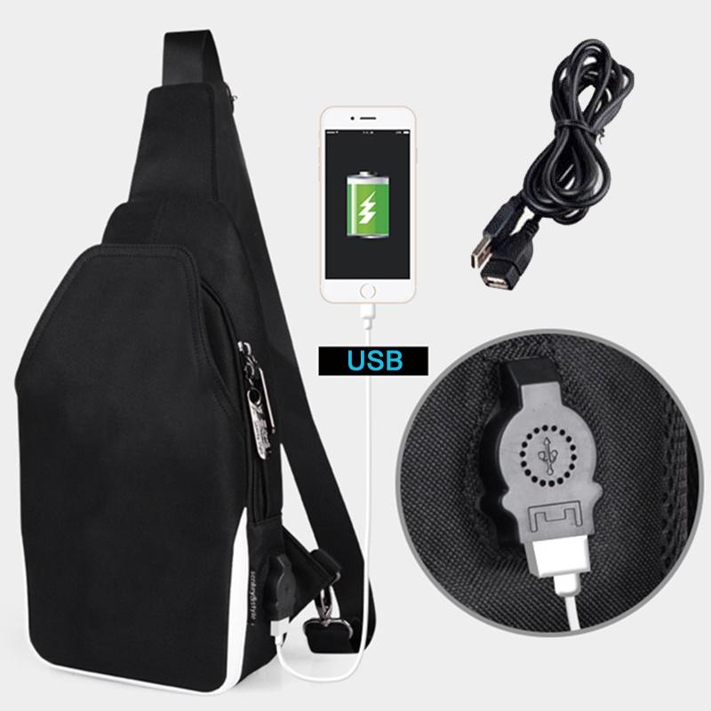 Stylish Luminous Outdoor Backpack With Usb Charging And Earphone Jack For School