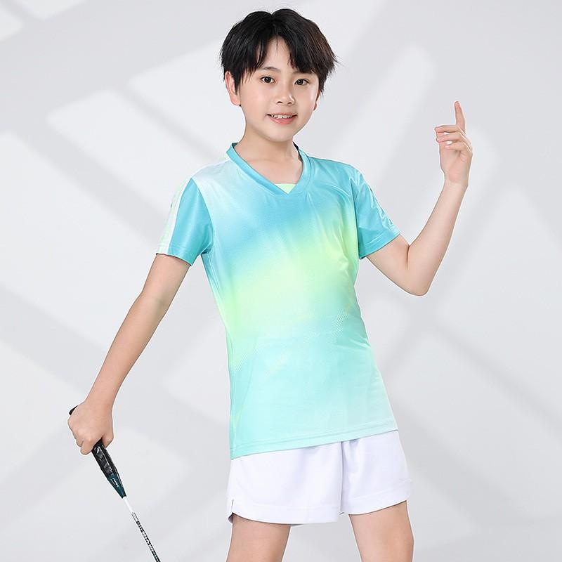 Kids Sports Set Girls Quick-Dry Badminton Tennis Uniform With Custom Print Option