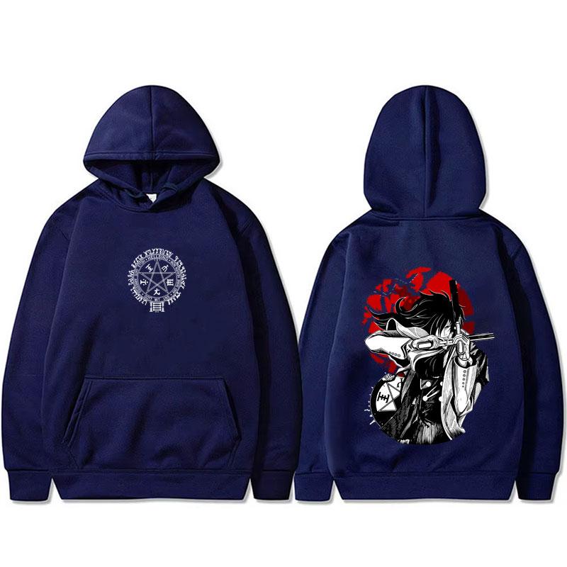 Anime Hellsing Yumie Takagi Graphic Hoodie Vampire Alucard Merch Sweatshirt Men Women Gothic Manga Hoodies