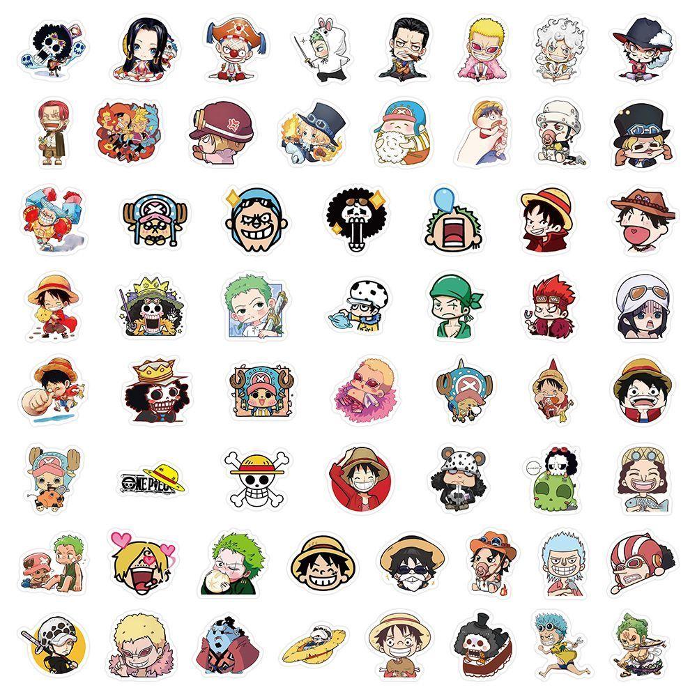 120 pieces of One Piece-themed cartoon anime peripheral stickers for mobile phone screen decoration - waterproof decals