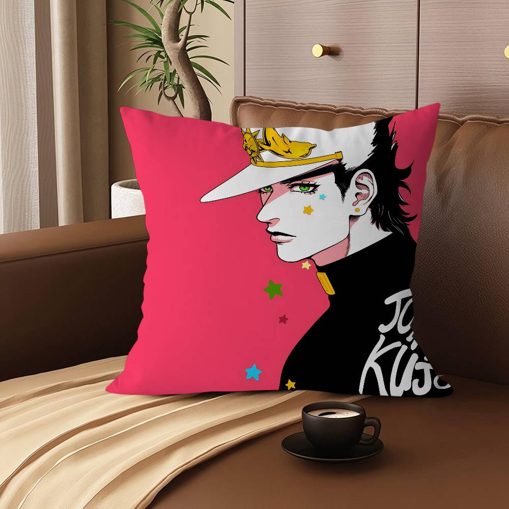 

J-Джотаро Куджо J-JOJO Наволочка Чехол для подушки Декор Наволочка с принтом Чехол для подушки для дивана 12x12Inch
