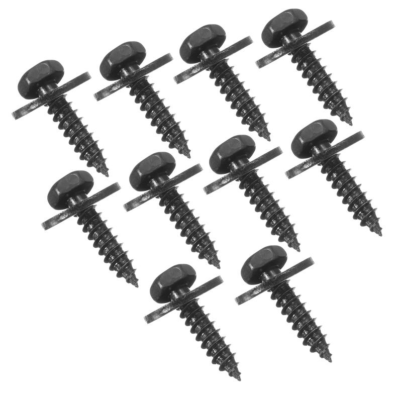 10PCS Self Tapping Screw Ribbon Gasket Suitable For BMW Repair Parts Hex Head 8mm Thread Width 4.8mm Washing Diameter 15mm
