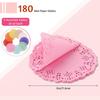 Small Round Paper Doilies, 180 Pcs 3.5 Inch Colored Lace Paper Doilies Mini Paper Doilies Disposable Paper Placemats Round Lace Doilies for Tables,
