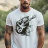 Unisexs Funny Trout Playing Guitar T Shirt Hilarious Fishing Camping For Unisex Vintage Unisex Casual Soft Streetwear