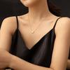 316L Stainless Steel New Fashion Upscale  Minimalism Embed Shell Butterfly Charms Chain Choker Necklace Pendant For Women
