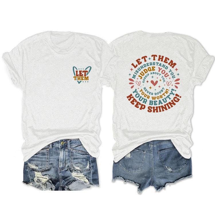 Casual and fashionable Tshirts with round necks and short sleeves let them misunderstand summer blouses S