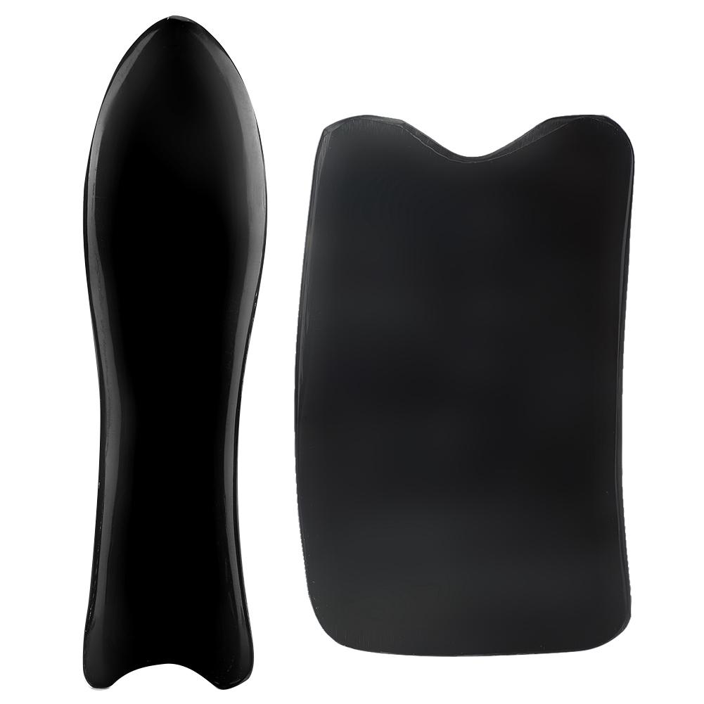 

Скребок из рога быка для лица и шеи, массаж, облегчение мышечной боли, инструмент для гуаша Square Slice Fish Shape