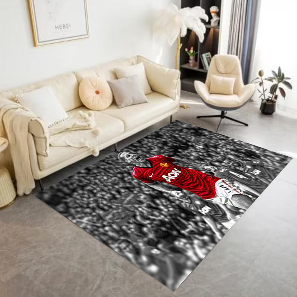 Football Player Celebration Floor Mat Perfect for Game Room Foyer Playrooms Balcony Anti-slip Rug Decorate Offices Birthday/Christmas Gift