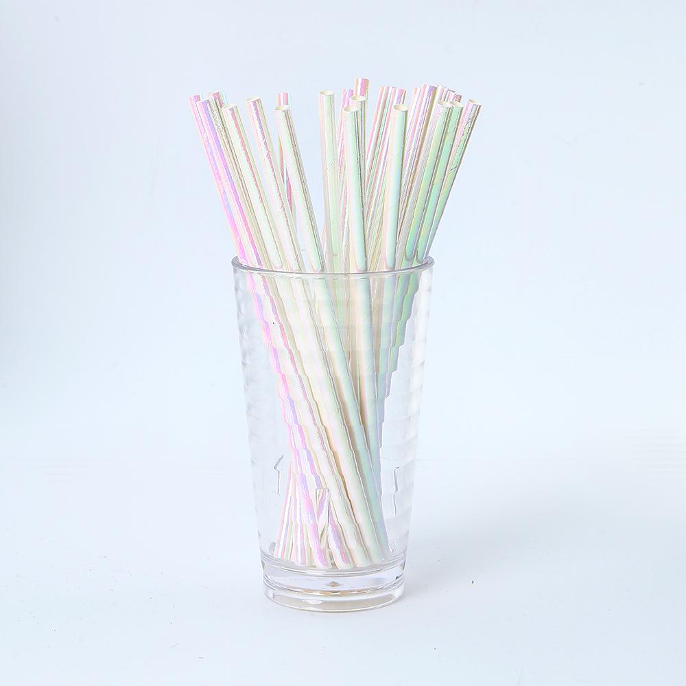 Biodegradable Thickened Colored Paper Straws for Parties