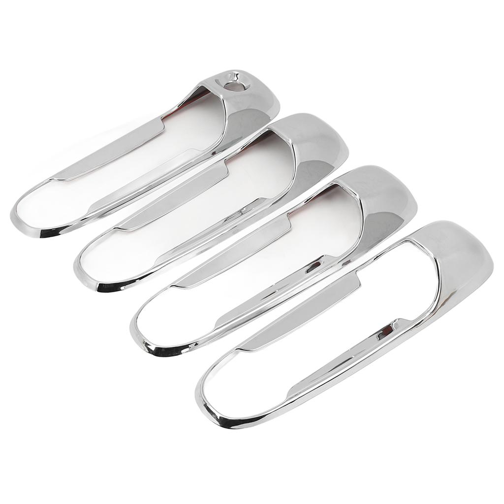 4PCS Chrome Door Handle Cover Anti Scratch Car Left Right Side Handle Cap Replacement for Dodge RAM