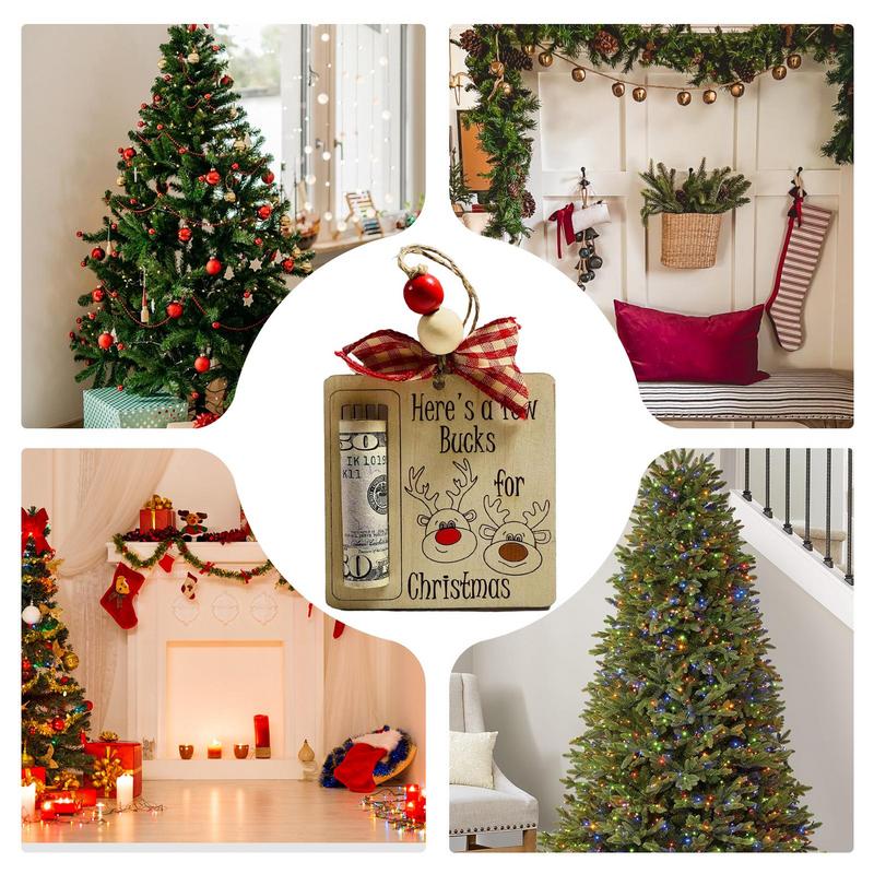 Christmas Money Holder Cute Holiday Tree Decorations Christmas Ornaments Pendant For Men Girls Friends Window