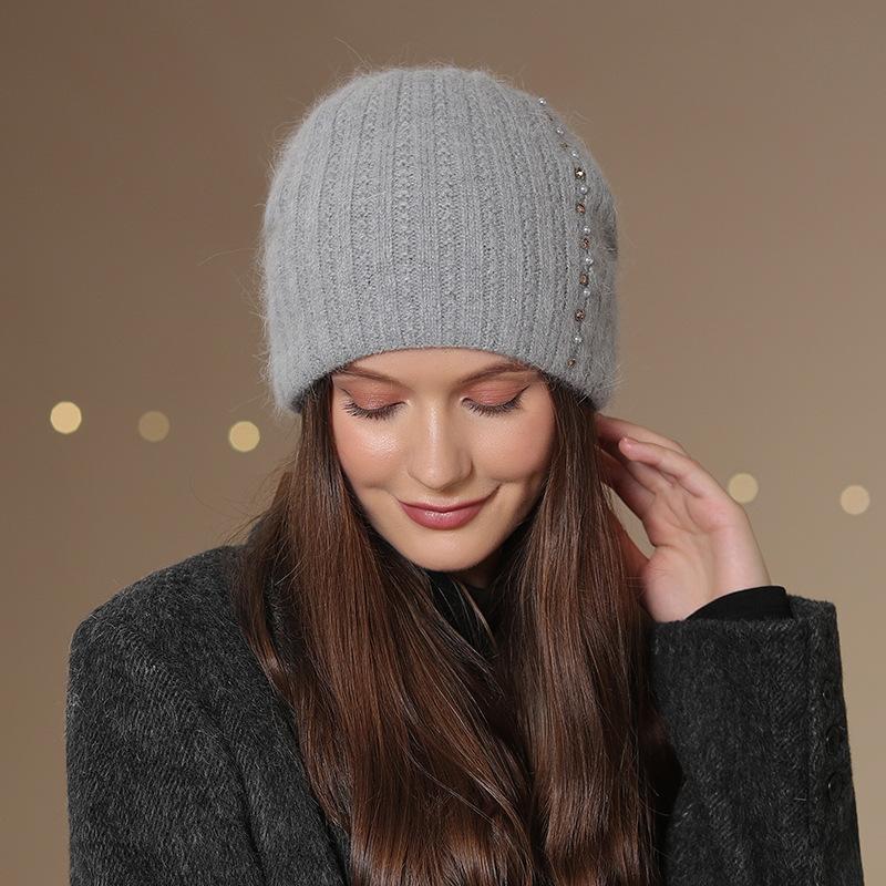 Neue Frauen Winter Hut Mode Schmücken Beanie Hut Warme Winter Kappe Für Weibliche Casual Streetwear Gestrickte Hut