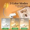 Folding Mini Clip‑on Rechargeable LED Book Lamp, 3 Modes Eye‑Protection Dimmable Light for Bedroom Desk Reading Study Indoor Daily Use Supplies