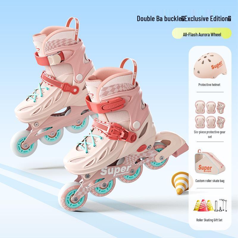 Flashing Roller Skates for Beginners: Adults & Kids, Boys & Girls, Professional Quality