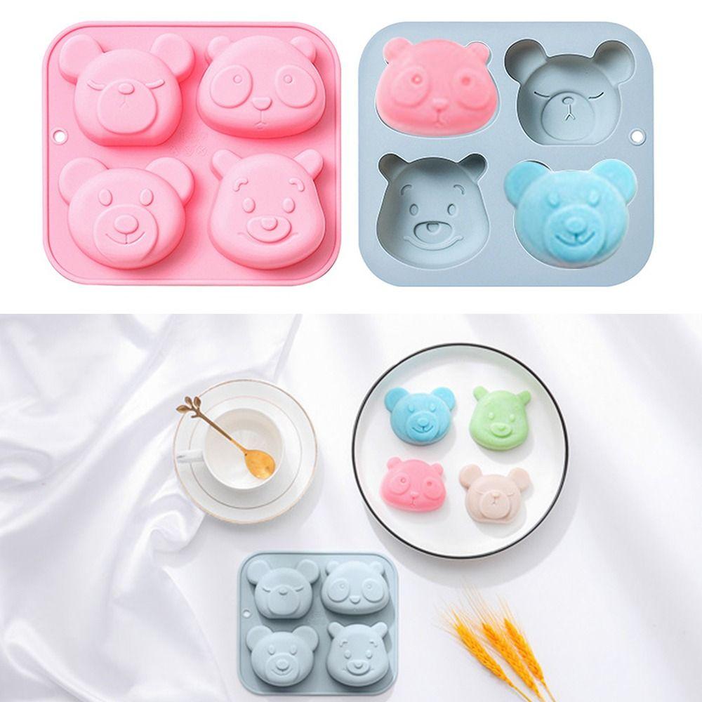 

DIY форма для выпечки, форма для мыла, форма для шоколадного торта, силиконовая форма, форма медведя, 4 полости
