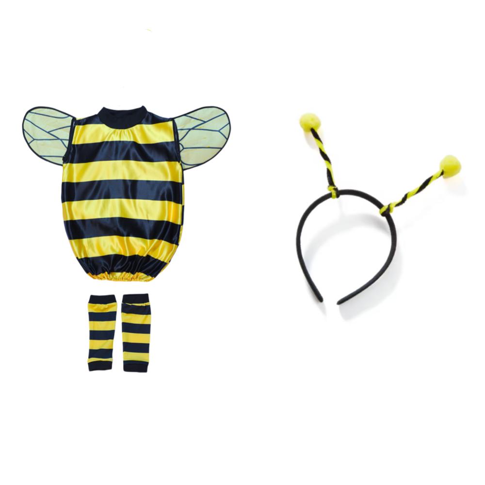 Déguisement Mignon et Fantaisiste de Petite Abeille pour Enfants - Ensemble Complet avec Bandeau pour des Performances Inoubliables 100(90-100cm)