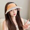 Sunscreen Hat Can Be Stored In Summer, Women's Outdoor Cycling Anti-ultraviolet Sunshade, Empty Top Hat Plus Big Brim Sun Hat.