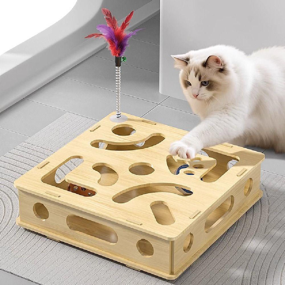 Detachable Interactive Cat Puzzle Box Creative Cat Exercise Toy Cat Teasing Box  Cat Supplies