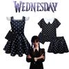 The Addams Family Wednesday Cosplay Costume Black Dress For Halloween Party