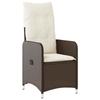 VidaXL Garden Bistro Set 7 Pcs Brown Cushions Poly Rattan 3277067