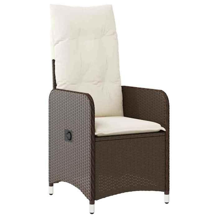 VidaXL Garden Bistro Set 7 Pcs Brown Cushions Poly Rattan 3277067