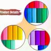 15x Rainbow Blocks Birthday Gifts Translucent Rectangle Learn Color Sensory Training Toys Stacking