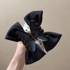 Elegant Polka Dot Bow Clip Bowknot Grab Hair Clip Fashion Ponytail Hair Clip  for Women