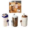 Portable Travel Mug Vacuum Coffee Bottle with Temperature Display Spill Proof Coffee  Leak Proof Tumbler Cup