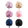 Hair Care Hat Adjustable Telescopic Double Layer Satin Shower Cap Knotted Design Waterproof Hair Bonnet