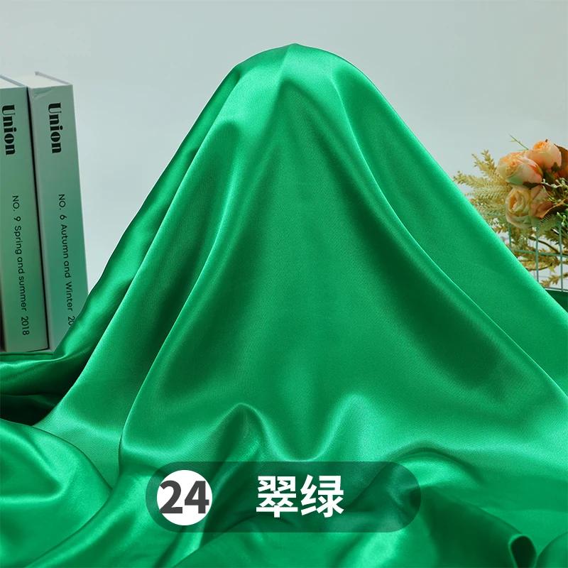 Soft Smooth Satin Fabric By The Meter for Clothes Hanfu Gift Box Lining Wedding Decoration DIY Sewing Cloth Plain White Purple