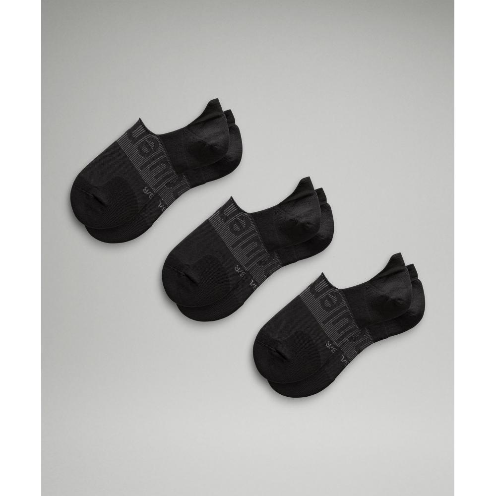 

Lululemon Men S Power Stride No Show SockS With Active Grip 3 Pack Black XL