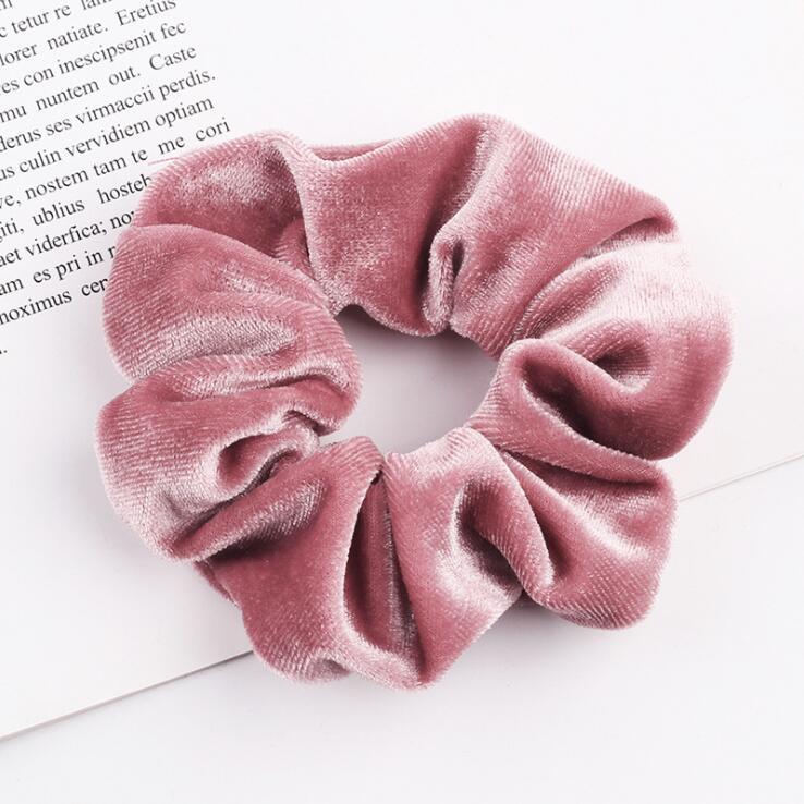 Elegant Velvet Hair Ring Scrunchie Women Girls Elastic Hair Rubber Bands Gum Accessories Tie Hair Rope Ponytail Holder Headdress