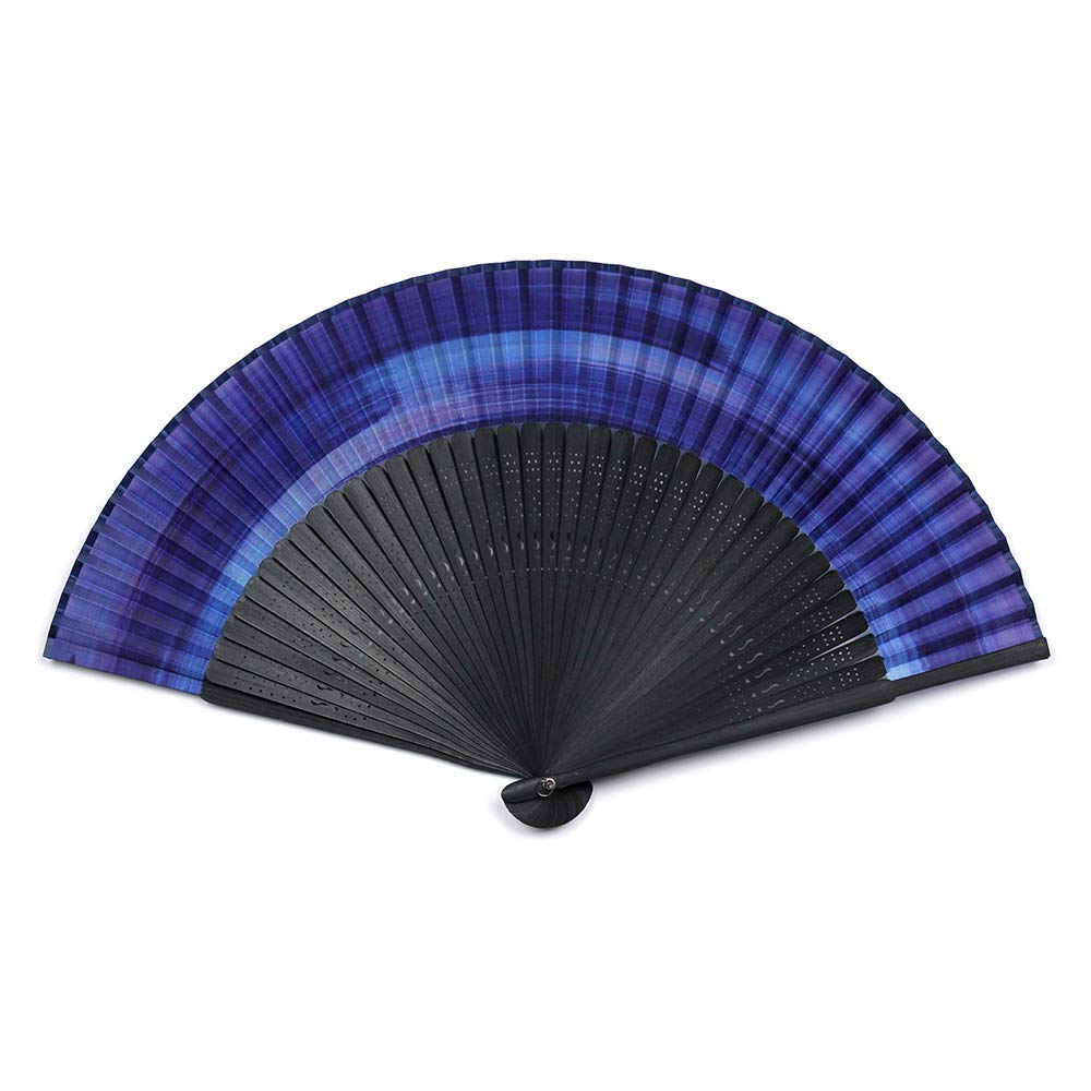 

Taniguchi Shoudou Складной Короткий Тканевый Складной Рури Легкий в Использовании с Японской и Западной Одеждой [Вагами Кодзи] Веер, Веер, (синий),