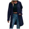 Women's Fashion-Simple Solid Color Outdoor Sports Single-breasted Pocket Windproof And Rainproof Hooded Mid-length Windbreaker Jacket