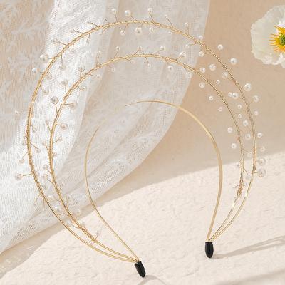 New Madonna Halo Hair Crown Handmade Pearl Funny Dressing Headwear Retro Lolita Crown Headband