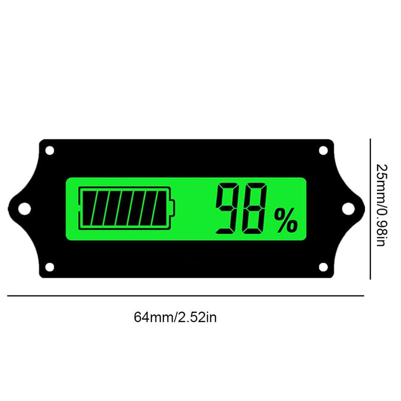 12V 24V 36V 48V Battery Charge Level Indicator LCD Digital Display Voltmeter Tester Lead Acid Lithium Batteries Capacity Monitor