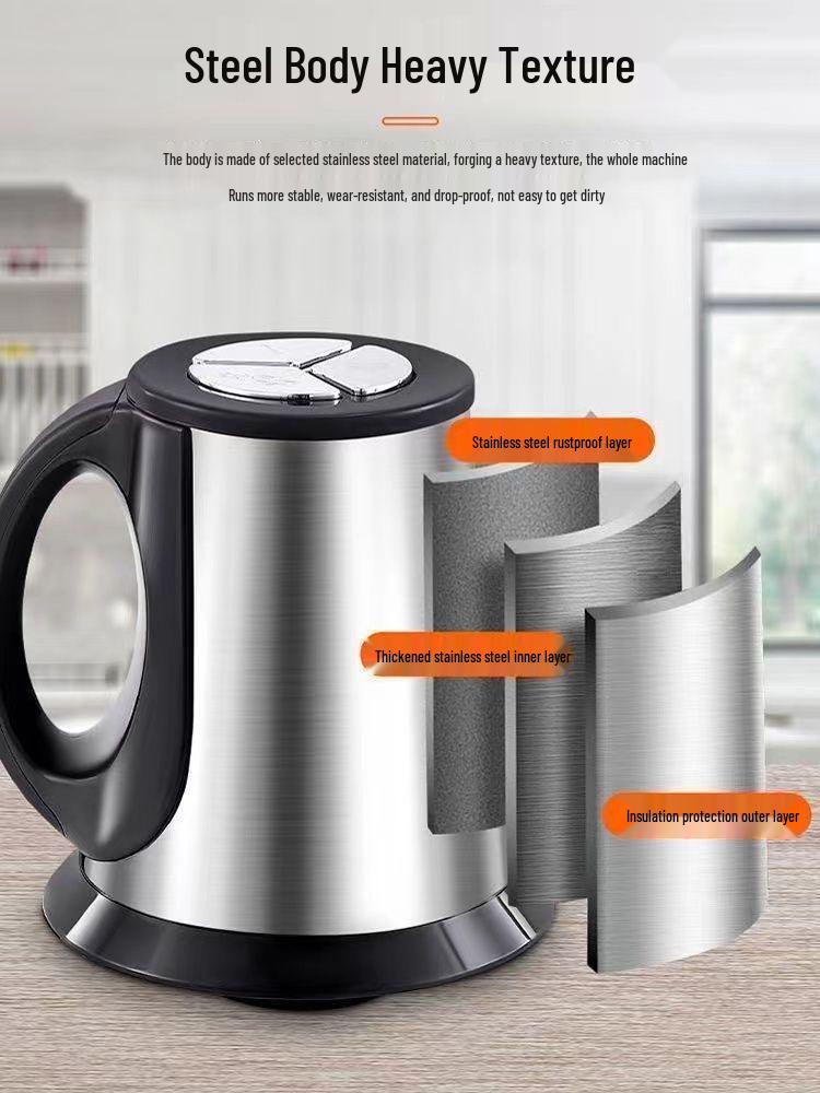 5L Stainless Steel Multifunctional Electric Meat Grinder & Food Processor with Four Blade Sets