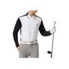 FILA Golf Series SS25 Moisture-Wicking Breathable Comfortable Long Sleeve Polo Shirt Men tops Deep-Black A11M515202F-BK
