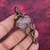 Rose Quartz Pendant Genuine Gemstone Pendant Copper Wire Wrapped Handmade Jewelry