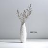 Modern White Ceramic Vase for Small Fresh or Dry Flowers - Dining Table & Living Room Decor