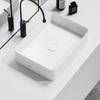 Modern Ceramic Bathroom Container Sink, Striped Design Rectangular Sink, Dressing Table Sink, Suitable for Homes and Balconies