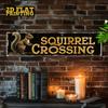 2D Flat - [Open] 2D Flat2D Plane - Iron Sign, Using 2D Flat Retro Squirrel Design, Very Suitable for Country-Style Decoration. It Is Available In Blac