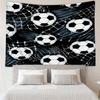 Soccer Print Tapestry, Backdrop, Easy Setup, Ideal for Bedroom, Office & Living Room, with Aesthetic Wall Hanging Decor.