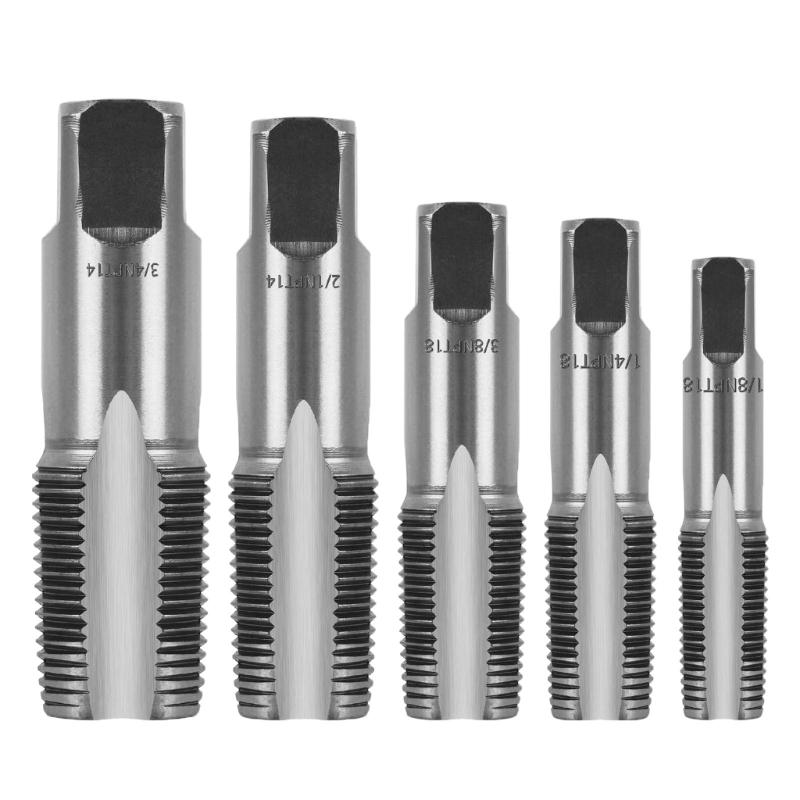 NPT Thread Forming Tap, 1/8", 1/4", 3/8", 1/2" and 3/4"  NPT Pipe Tap Threading Tap Tool for Clean Damaged