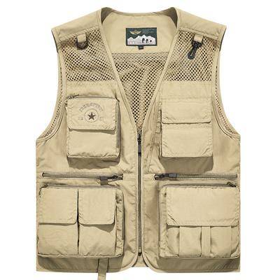 Outdoor Casual Vest Men's New Large Size Workwear Multi-pocket Quick-drying Mesh Fishing Vest