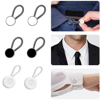 8 Stück flexible Kragenknopfverlängerung, elastische Nackenentlastung, enge Kragen für Hemden, Kleider, Hosen