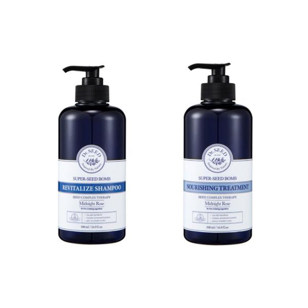 Dr.SEED Super Seed Bomb Shampoo, Treatment, Body Wash 500ml, 1000ml (Bebe Musk, Midnight Rose) (30 Options)
