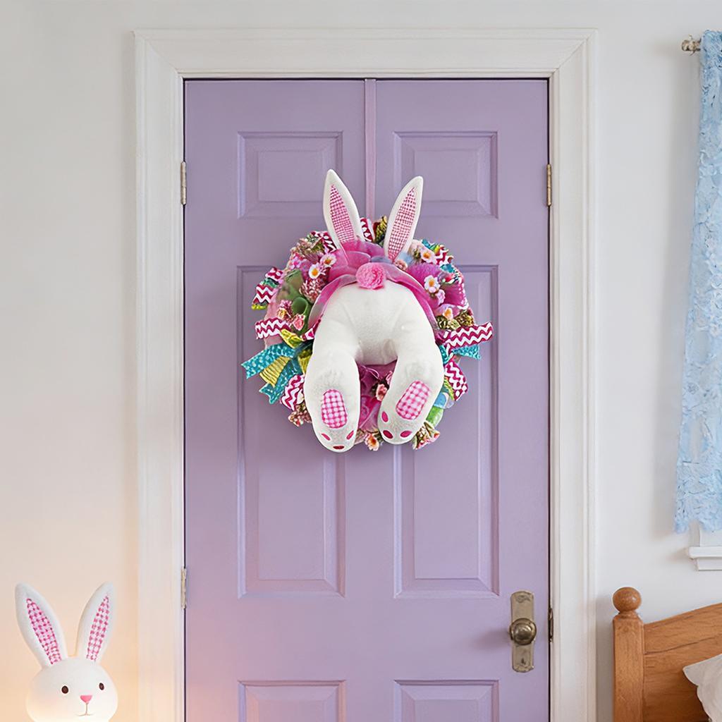 Easter Bunny Butt Wreath Kit Easter Decoration Wreath For Store Easter Welcome Sign Wreath Hanging Ornament Party Decoration